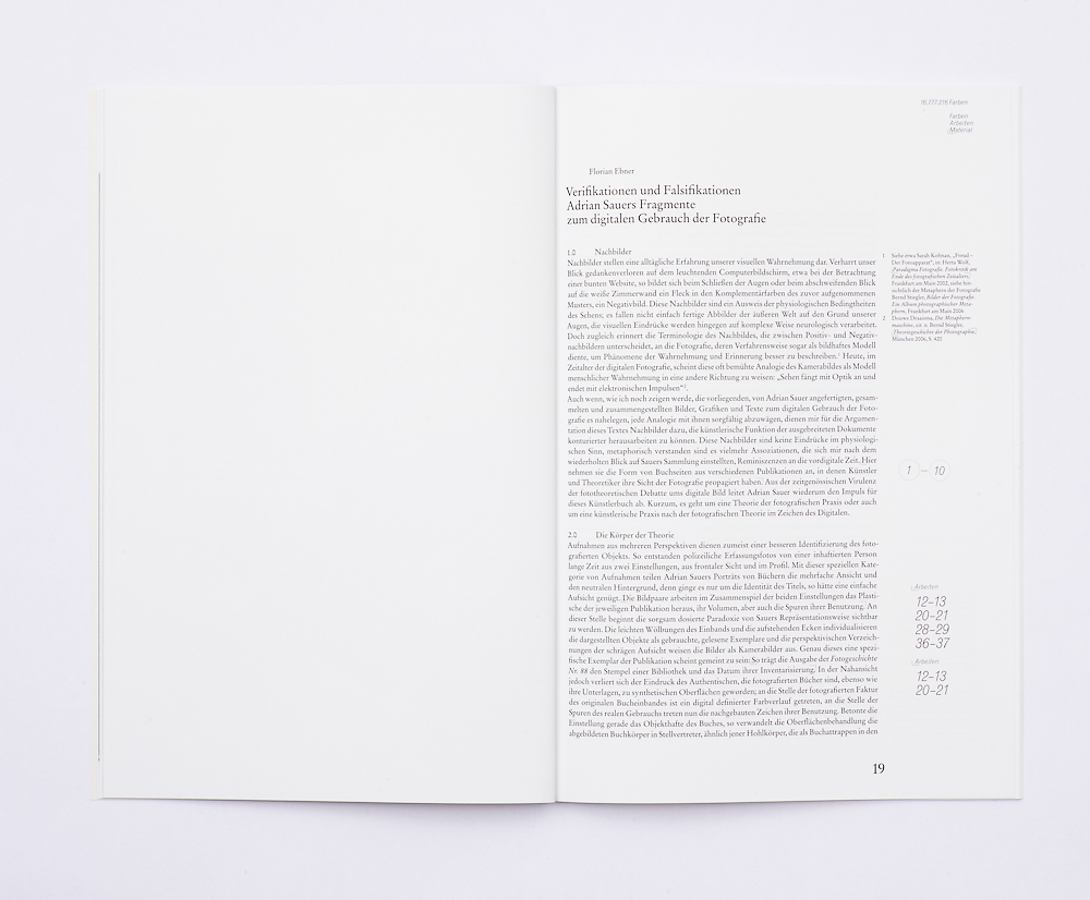 Adrian Sauer, , Band 3 – Material 